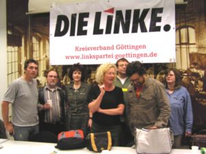 Pressefoto , 2007 © Freude über den Zusammenschluss von WSAG und Linkspartei.PDS.