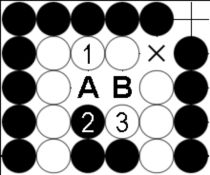 Pressefoto: http://www.buergerstimmen.de/ , 2010 © A und B sind für Weiß einerlei. X ist für Weiß verboten. Schwarz hat eine Kodrohung auf X