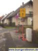 Die Radfahrer sollen &uuml;ber den Schulweg fahren, wenn sie zur Bnezstra&szlig;e sollen. Dieser Radler zeigt, was er von der Idee h&auml;lt.