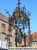 Das G&ouml;ttinger G&auml;nselliesel mit Blumen von der letzten Doktorenverabschiedung.