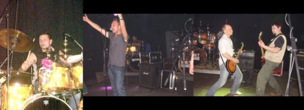 Porth , 2007 &copy; Die Band "Jizzlobber" im Panorama-Set.Von links nach rechts: Rouven Tomm (Drum), Der Widi (Gesang), Jens Jakisch (Gitarre) und Rolf Niemann (Bass).