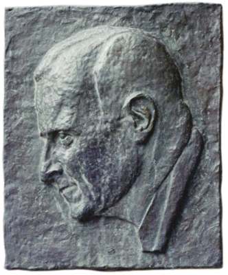 MPI f&uuml;r biophysikalische Chemie &copy;  Karl Friedrich Bonhoeffer (1899-1957) - Bronze-Halbrelief von Margarete Bonhoeffer