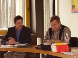 Porth 2006 © Tom Wedrins (Vorsitzender der SPD-Ratsfraktion) und Uli Holefleisch (stellvertretender Vorsitzender der Grünen-Ratsfraktion)