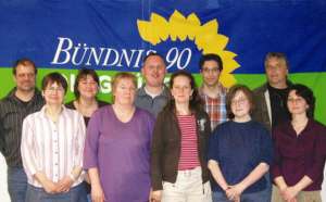 Gr&uuml;ne 2006  &copy; Die zehn Kandidaten auf den ersten Listen Pl&auml;tzen der verschiedenen Kreistagslisten.