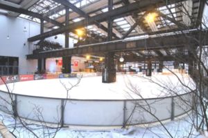Pressefot , 2007 &copy; W&auml;hrend der warmen Fr&uuml;hwintertage wirkte die Eisbahn richtig winterlich. (Foto ist etwas nachcoloriert.)