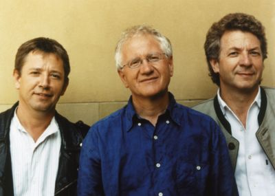 Pressefoto: Christian Kaufmann , 2008 (?) &copy; Die Preistr&auml;ger des G&ouml;ttinger Elchpreise: Bierm&ouml;sl Blosbn mit Christoph, Hans und Michael Well