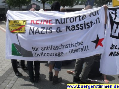 Pressefoto: http://www.buergerstimmen.de/ , 2011 © Keine Kurorte für Nazis und Rassisten