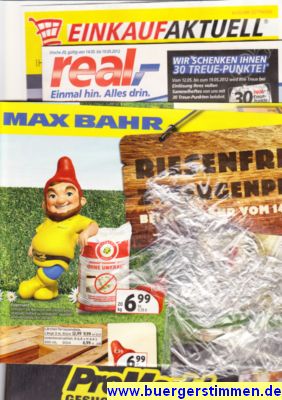 Foto vom Pressemelder: Scan der Zusammenstellung , 2012 &copy; Werbeprospekte plus Plastikh&uuml;lle plus