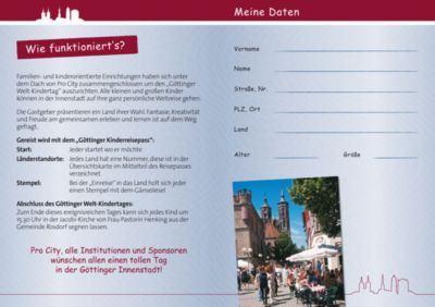 Pressefoto: , 2008 &copy; G&ouml;ttinger Kinderreisepass mit Informationen f&uuml;r die Eltern