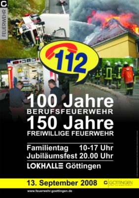 Pressefoto: Pressefoto , 2008 &copy; Plakat zur Veranstaltung des Feuerwehr-Jubil&auml;ums
